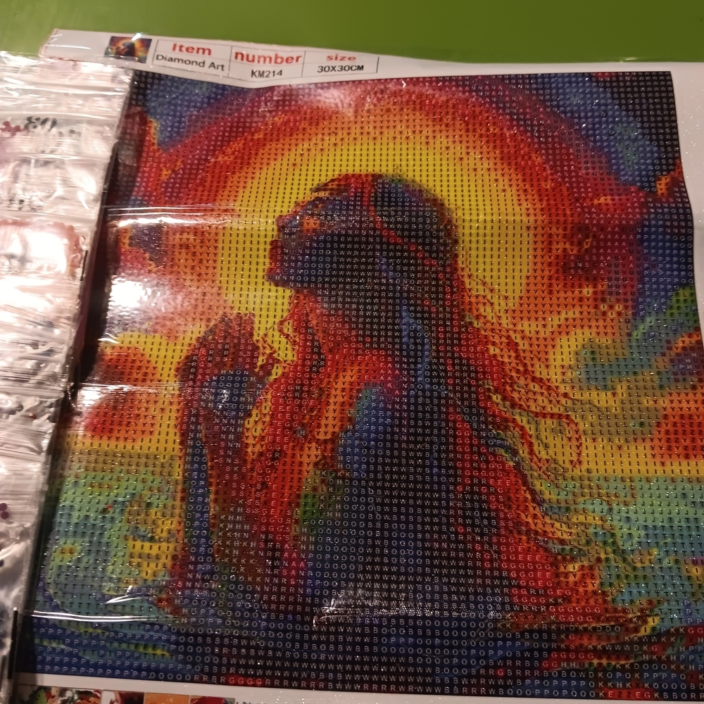 Vibrant Diamond Painting Art Kit Women Praying 30x30